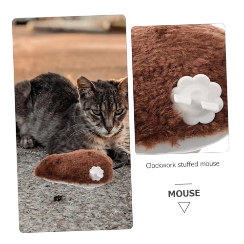 Juguete de ejercicio para gatos de peluche UPKOCH ratones de cuerda de plastico interactivos 7