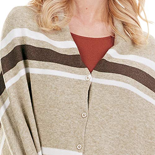 Mud Pie Womens Westin Tassel Poncho Wrap Viscose Yarn Dyed4