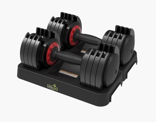 Adjustable Dumbells 25g x 2 Twist Tech Limepeaks Fitness LMP-2908 Dumbbells Pair Ultracompact Adjustable With Anti-Slip Handle Fast Adjust Weight by Turning Handle Home Fitness Gym Equipment