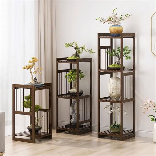 Soporte hueco de bambú para bonsáis y macetas de interior 6