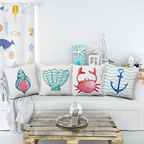 Taie d'oreiller ocean 46x46 en lin blanc de qualite superieure pour canape - 3
