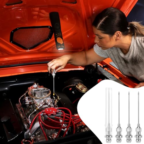 JJUNW 5 Stück Fettinjektornadel, Fettpresse Nadelspitze, Tragbare Fettpresse Kupplung Kupplung für Kegel Abnehmbare Fettnippel Grease Needle für Engen Raum tief Metall