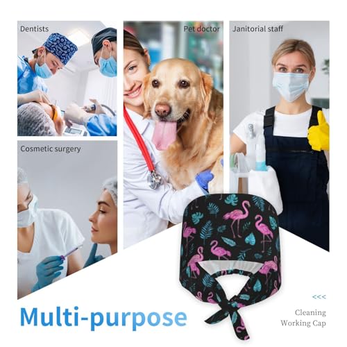 Image of Breathable Working Cap with Adjustable Sweatband Scrub Cap for Men /Women