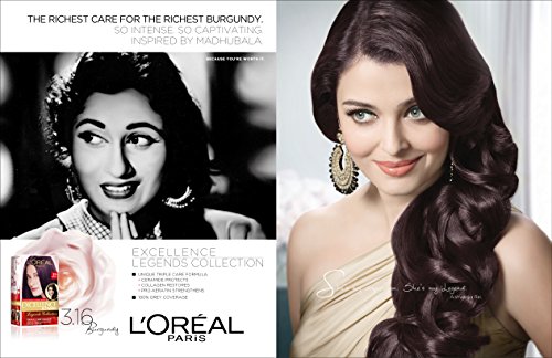 Image of L'Oreal Paris Excellence Creme Hair Color Legends Small Pack, 50g - 3.16 Burgundy