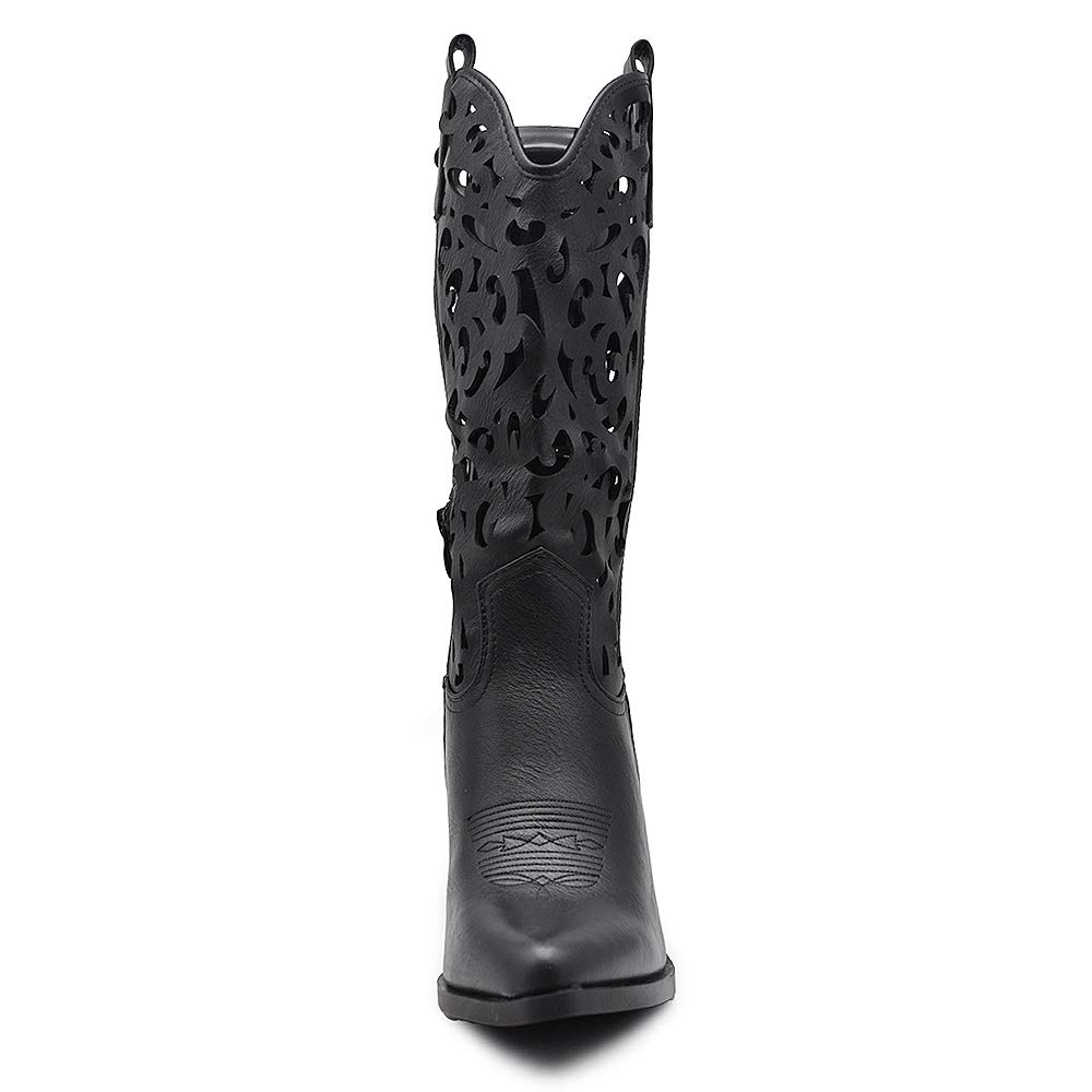IF Fashion Stivali Stivaletti Texani Cowboy Western Scarpe da Donna Punta Camperos Etnici 629