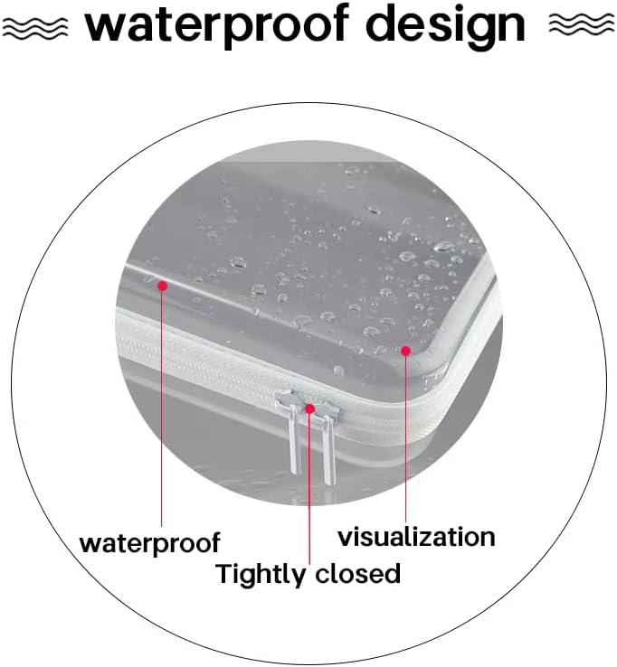 Miniatura 6 de Wizland Estuche rígido con cremallera, juego de caja de almacenamiento de juguetes transparente, organizador de almacenamiento de viaje portátil,