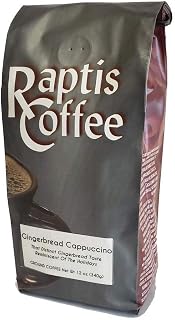 Raptis Coffee Roasters Gingerbread Cappuccino Ground Coffee 12oz bag