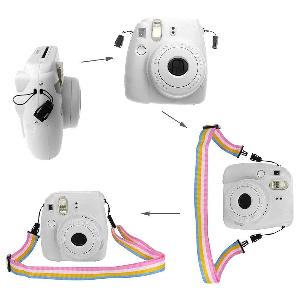 Custodia Trasparente Per Fujifilm Instax Mini 9/8 - Protettiva In PVC Con Tracolla