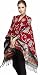 Seawhisper 60"x52'' Warm Blanket Poncho Shawl Wrap Reversible Cape with Fringe