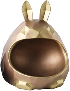 KHUY Svuota Tasche da Ingresso Moderno, Svuotatasche Premium per Tavolini da caffè, Portachiavi in ​​Resina Cambiare Moneta per Telefono e Titolare di Caramelle Vassoio (Color : Gold, Size : Rabbit)