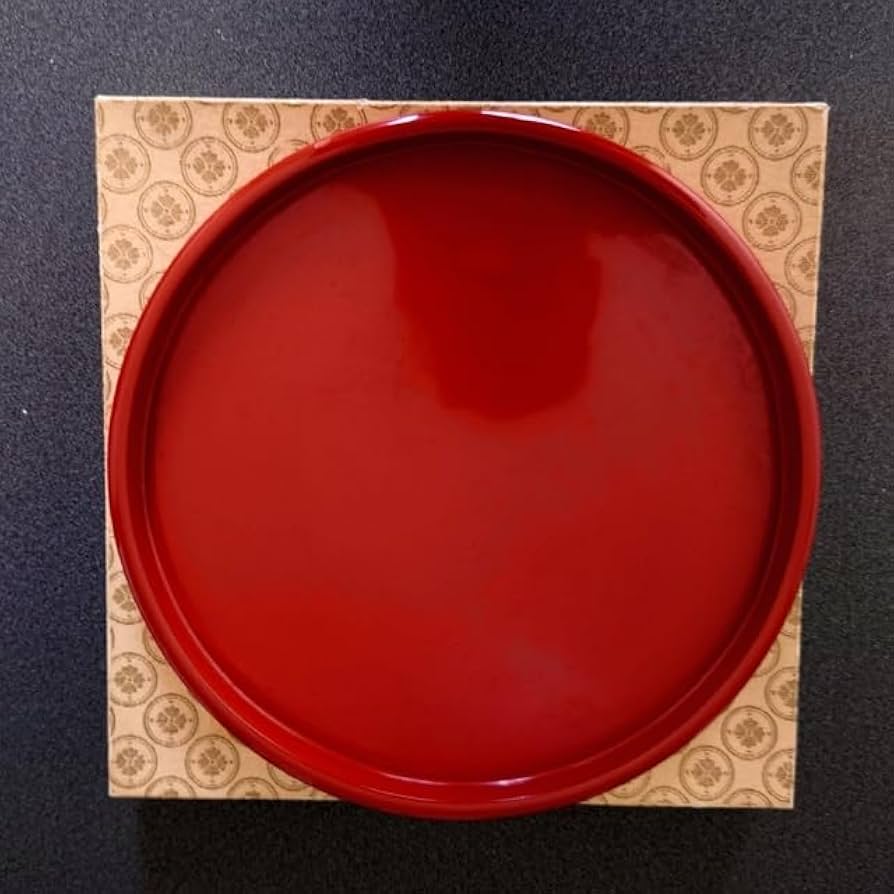 秋田県 川連漆器 丸仁工芸 布着本堅地 躑躅森仁右衛門 丸盆 Amazon.co.jp: 秋田県川連漆器 丸仁工芸 布着本堅地 躑躅森仁右