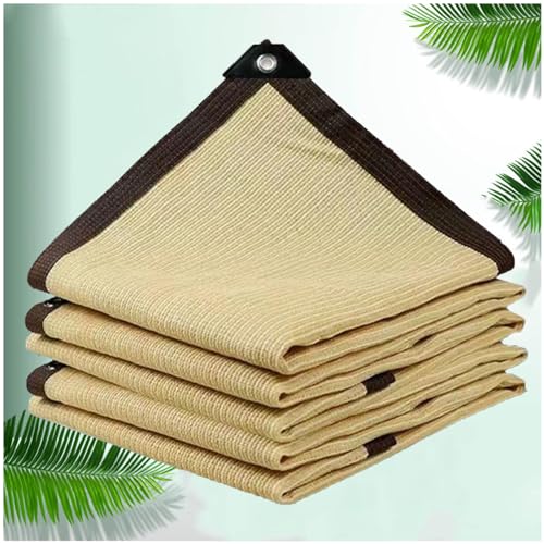 Shade Netting, 85% Shading Rate, Sunscreen Shade Cloth, Outdoor Patio/pergola Shade Sails, 2x2m 2x3m 2x4m 3x4m 3x5m 4x5m 4x6m 5x6m Garden Shade Net,Beige-3x7m/9.8 * 23ft