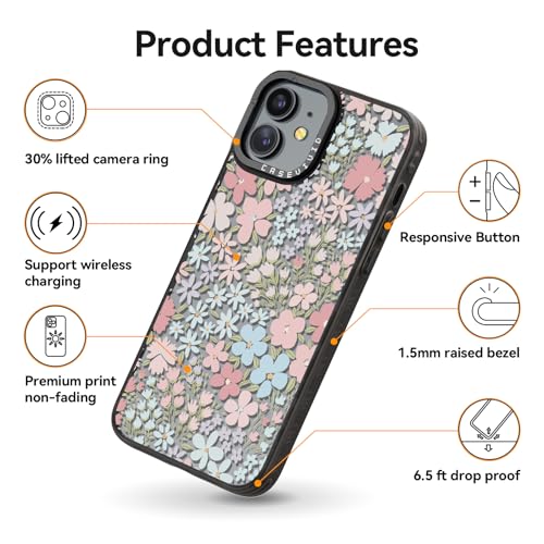Coque iPhone 11 antichoc et durable imprimée fleur rose - 5