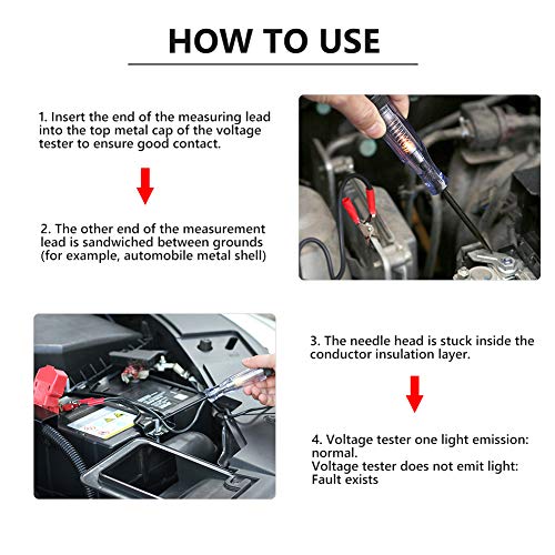 Elektrische circuitdoorgangstester 6 V/24 V met lichtindicator Diagnostische instrumenten - Image 6