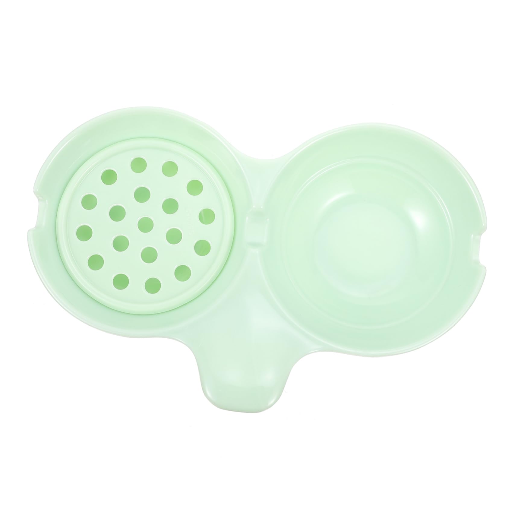 Cabilock 1Pc Sauce Dish Double Compartment Dipping Plate for Sauces Seasonings and Dressings Elegant Design for Appetizers and Side Dishes