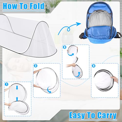 Image of 78 * 31 * 23 Inch Large Pop Up Mosquito Net, Portable Foldable Mesh Tent, Breathable Lightweight Mosquito Net Tent for Bed Camping Travel Patio
