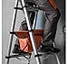 Telescoping Ladder A Frame 1.4m/1.7m/2m, Portable Aluminum Collapsible Extension Ladder with Tool Storage Bag 330lbs Capacity, for Home Loft Office (Size : 2m+2m)