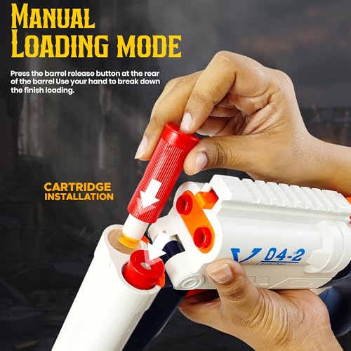 Image of NHR Double Barrel Soft Bullet Shotgun Toy for Kids, Long Range Foam Dart Blaster with 10 Soft Bullets & 6 Ejection Shells (4+ Years)