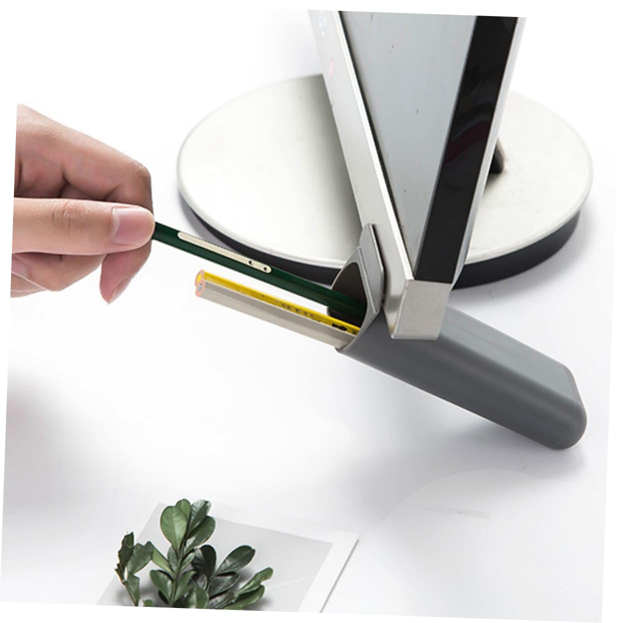 Operitacx 20 Stück Stifthalter Selbstklebender Bleistift Organizer Schreibtisch Stiftbehälter Tisch Organizer Selbstklebender Stiftehalter Schreibtischzubehör Selbstklebendes