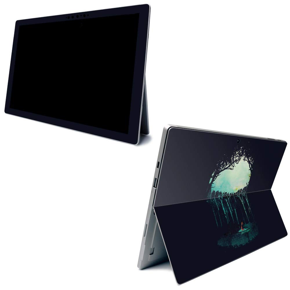 MightySkins Carbon Fiber Skin for Microsoft Surface Pro 7 - Deep in The Forest | Textured Carbon Fiber Finish | Easy to Apply, Remove, and Change Styles | Made in The USA