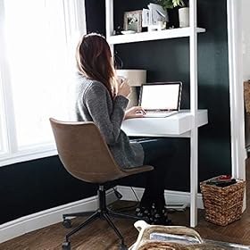 Furmax Mid Back Task Chair PU Leather Adjustable Swivel Office Chair Bucket Seat Armless Computer Chair Modern Low Back… 51pTVcQEhQL. SS280