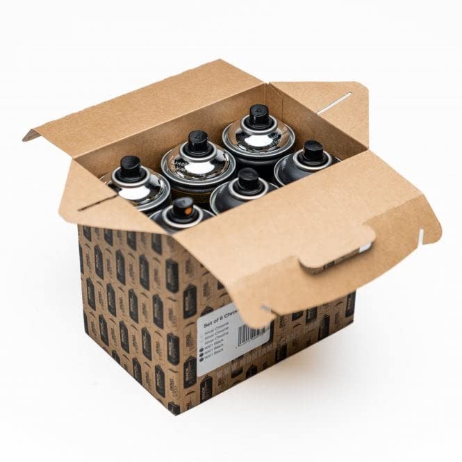 Montana Black – Chrom & Black Box Set (6) Sprühfarbe – 6 x 400 ml Dosen