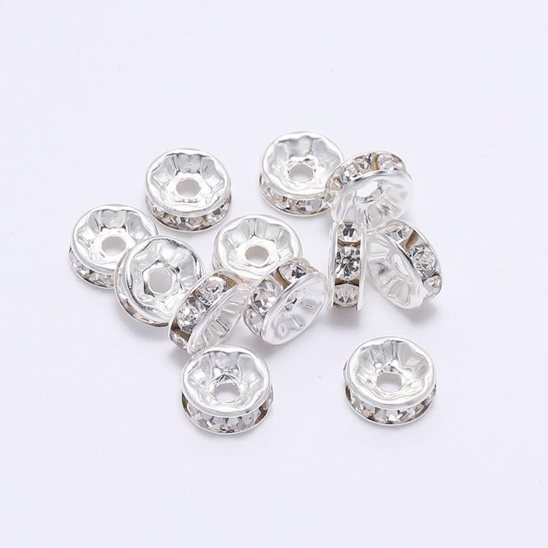 50 piezas cuentas de pesca 6mm bicolor dorado y plateado miniatura 3