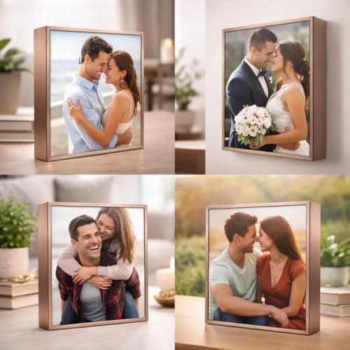 Image of Rangoli Personalized Photo Frame Size- 200mm x 150mm x 27mm | Custom Picture Frame with Your Photo | Premium Tabletop Frame for Home Decor, Gifts for Birthday, Anniversary & Special Occasions.. D-1