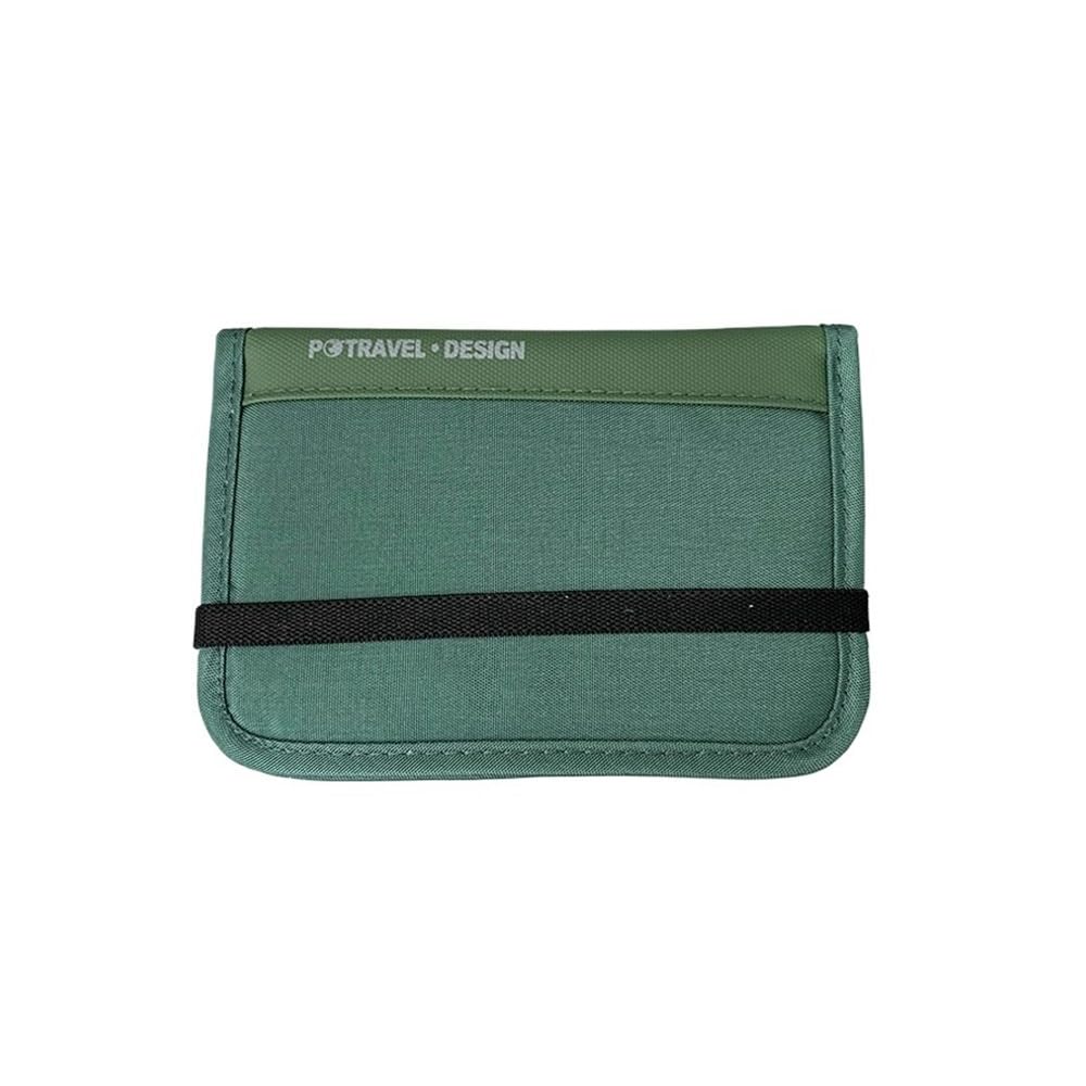 Cartera de viaje impermeable para pasaporte, multifuncional, pequeña, para tarjetas de crédito, bolsa de almacenamiento portátil para documentos, Green, Talla única