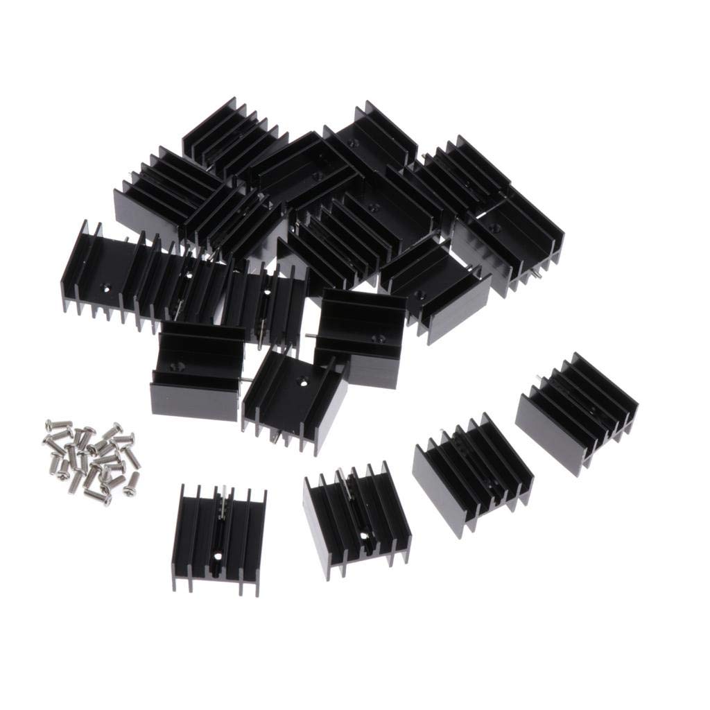 Desconocido Generic 20 Piezas de Radiador de Aluminio de 24 Mm X 25 Mm 16pcs Mm 7805 Radiador Radiador