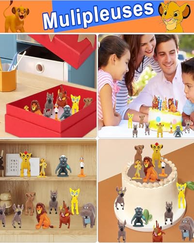 Image of MittiJoy 12PCS for Lion King Toys, Animal Toys for Kids, Zoo Figurines Set, Animals Set for Kids, Chota Bheem Toys, for Little Singham, Home Decor, Gift for Children