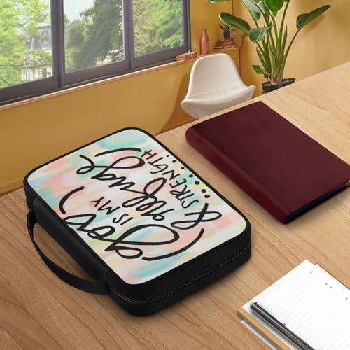 Image of Personalized Bible Cover Add Your Design Custom Photo Text Image Book Case with Handle Customized Bible Covers Gifts Scripture Bag for Men and Women, YellowGreen