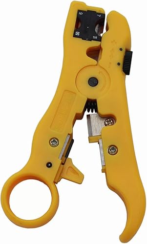 Miniatura 3 de GoodQbuy Conector de compresión coaxial y 40 conectores de compresión F RG6 con herramienta pelacables