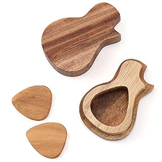 NSSTAR Médiators personnalisés en bois avec boîte de rangement pour médiators - Les Beatles, Paul McCartney, John Lennon, RIngo Starr, George Harrison
