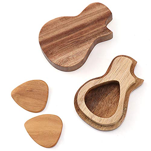 NSSTAR Médiators personnalisés en bois avec boîte de rangement pour médiators - Les Beatles, Paul McCartney, John Lennon, RIngo Starr, George Harrison NSSTAR Médiators personnalisés en bois avec boîte de rangement pour médiators