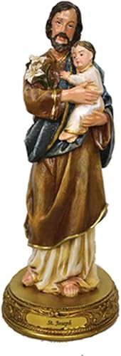 Gigi's Classy Kids - Estatua de San José (8.0in), color dorado