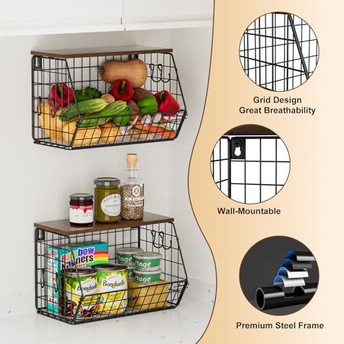 Fruteros de cocina apilables para organizar tus verduras y mantener la encimera despejada 3