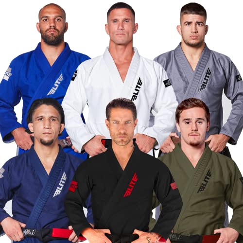 Elite Sports BJJ GI for Men IBJJF Kimono BJJ Jiujitsu GIS W/Preshrunk Fabric & Free Belt (See Special Sizing Guide) by Elite Sports - Used condition - US$56.99