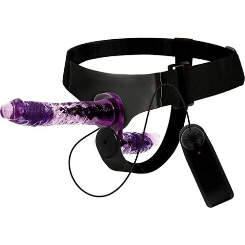 Harness Attraction Rodney Double Purple Vibrator 18 X 3.5 Cm