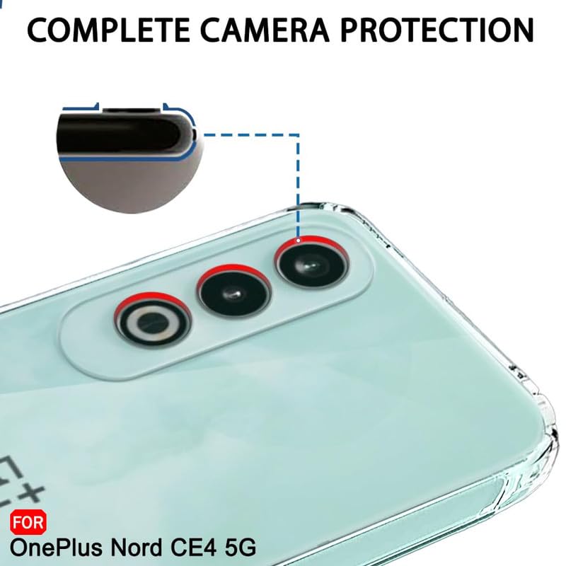 Image of Case Creation Brand -Plastic Mobile Cover For Oneplus Nord Ce4 (Soft & Flexible Back Case),Transparent