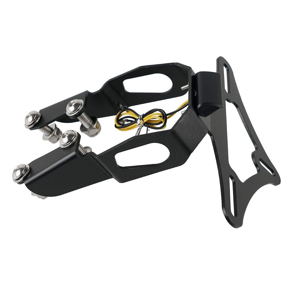 Kennzeichenhalter Motorrad Fit for Kawasaki Z400 Z250 Ninja 400 250 Schwanz Ordentlich Kotflügel Hinten Unterstützung Kennzeichen Rahmen Hinten Karte Motorrad Kennzeichenhalter(No Logo)