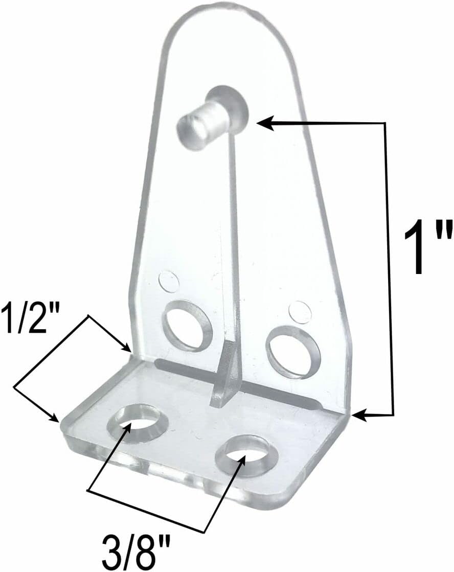 Blind Hold Down Brackets Clear Plastic (4)