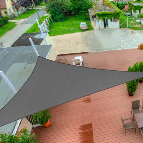 Image of KANAGAWA 10'X10'X10' Sun Shade Sail Dark Gray Curved Triangle