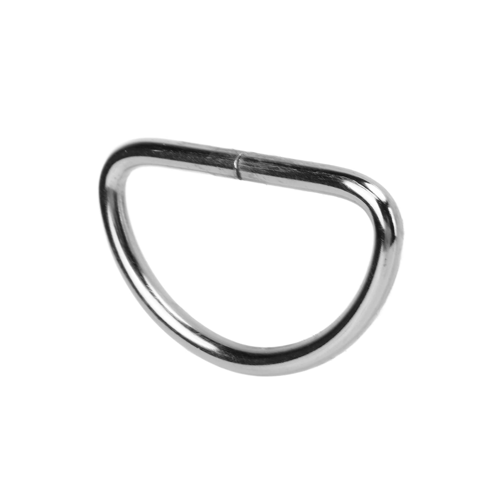 100 Uds anillos D Collar de perro anillos de Metal D para correas de pecho de perro accesorios de maletas para mascotas (Plata 3x32x17mm)