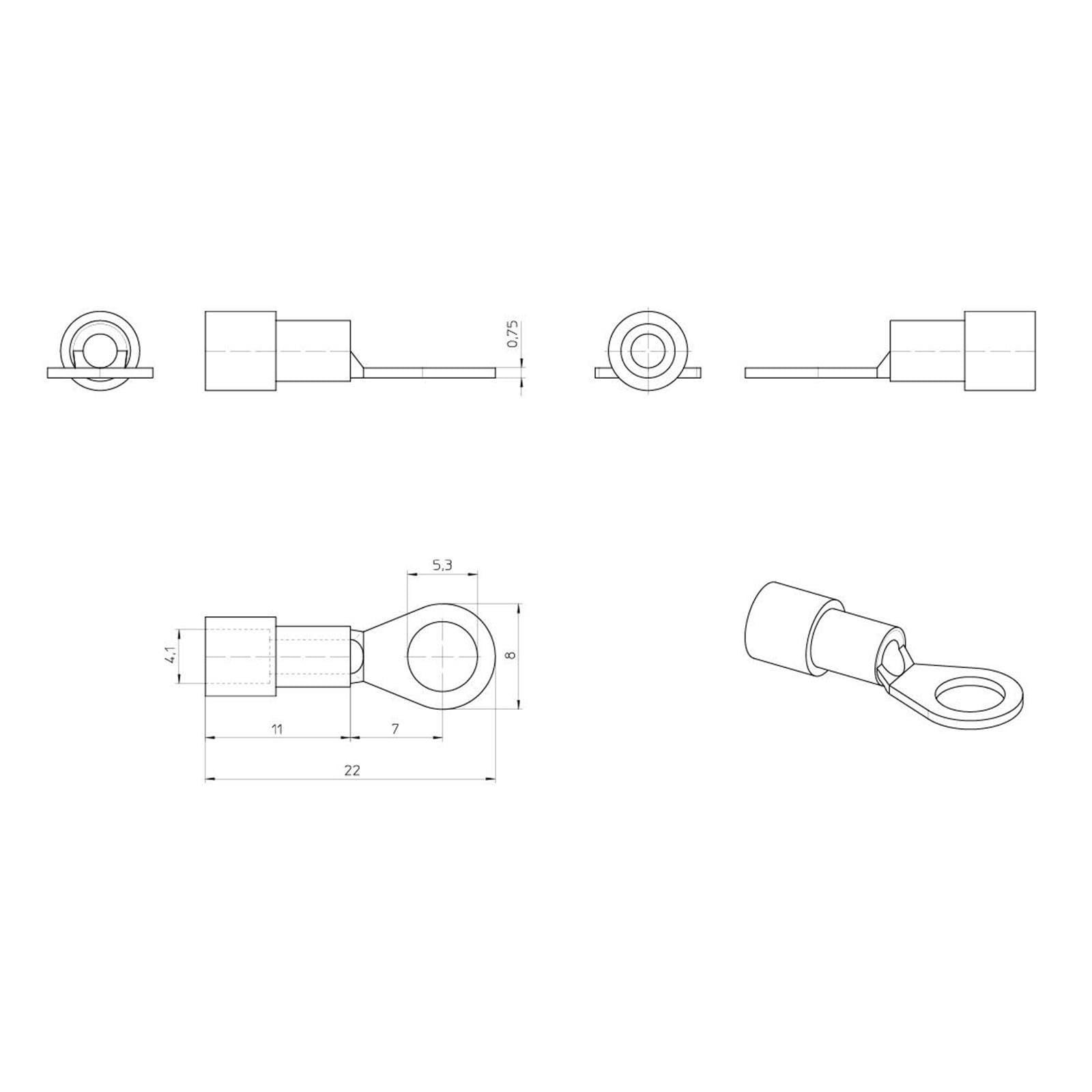 100 Stück 3241204 Ringkabelschuh 1,5-M5