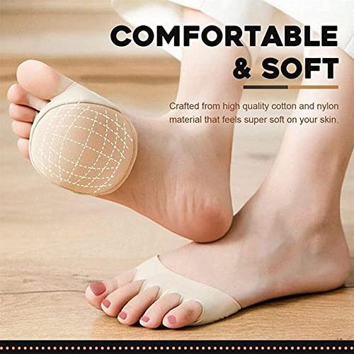 Image of Cushioning Ice Silk High Heel Insoles, Ufootdepot Fabric Forefoot Pads for Women, Foot Comfort Pads, Comfortable Non-Slip Toe Cushion Pads (3pairs -B)