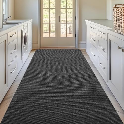 Tonchean Commercial Runner Rug 3x10ft Non-Slip Gray