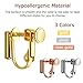 Roctee 24 Piece Clip-on Converter With Pad, 2 Styles Fashion Clip Backs in 3 Colors, Clamps for Non-Pierced Ears, DIY (Gold/Silver/Rose)