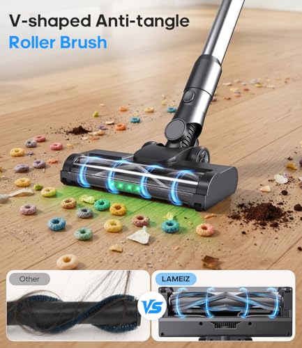 Image of Cordless Vacuum Cleaner, Upgraded 600W 55KPA 55mins Vacuum Cleaners for Home,Powerful Stick Vacuum with Anti-Tangle & Wall Mount Charging, Lightweight Vacuum for Pet Hair Hardwood Floor Carpet