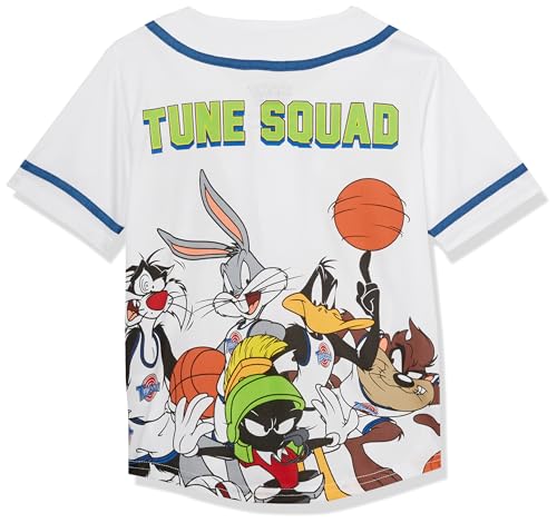 Maillot de baseball Space Jam Tune Squad blanc, le cadeau parfait pour garçon de 6-7 ans